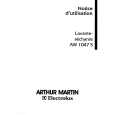 ARTHUR MARTIN ELECTROLUX AW1047S1 Manual de Usuario