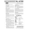 KENWOOD KL-A700 Manual de Usuario