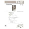 SONY WM-F22 Manual de Servicio