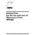 ZANUSSI MW600 Manual de Usuario