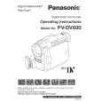 PANASONIC PVDV600 Manual de Usuario
