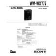SONY WM-WX777 Manual de Servicio