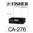FISHER CA-276 Manual de Usuario