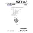 SONY MDRG63LP Manual de Servicio