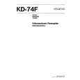 KENWOOD KD-74F Manual de Usuario