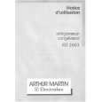 ARTHUR MARTIN ELECTROLUX RD2603W1 Manual de Usuario