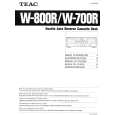 TEAC W700R Manual de Usuario