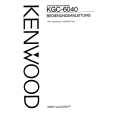 KENWOOD KGC-6040 Manual de Usuario KENWOOD KGC-6040 Manual de Usuario