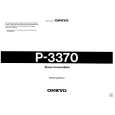 ONKYO P-3370 Manual de Usuario