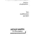 ARTHUR MARTIN ELECTROLUX AOB747W1 Manual de Usuario
