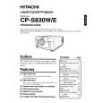 HITACHI CPS830WE Manual de Usuario