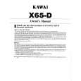 KAWAI X65D Manual de Usuario