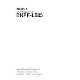 SONY BKPF-L603 Manual de Servicio