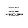 MICRO SEIKI RX-1500VG Manual de Usuario