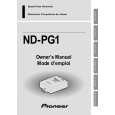 PIONEER ND-PG1/E Manual de Usuario
