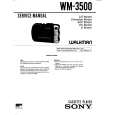 SONY WM-3500 Manual de Servicio