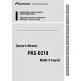 PIONEER PRS-D210/XS/EW5 Manual de Usuario