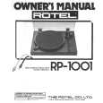 ROTEL RP-1001 Manual de Usuario