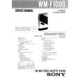 SONY WMF100II Manual de Servicio