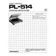 PIONEER PL-514 Manual de Usuario