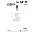 SONY ICDB200RS Manual de Servicio