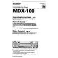 SONY MDX100 Manual de Usuario