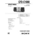 SONY CFDC1000 Manual de Servicio